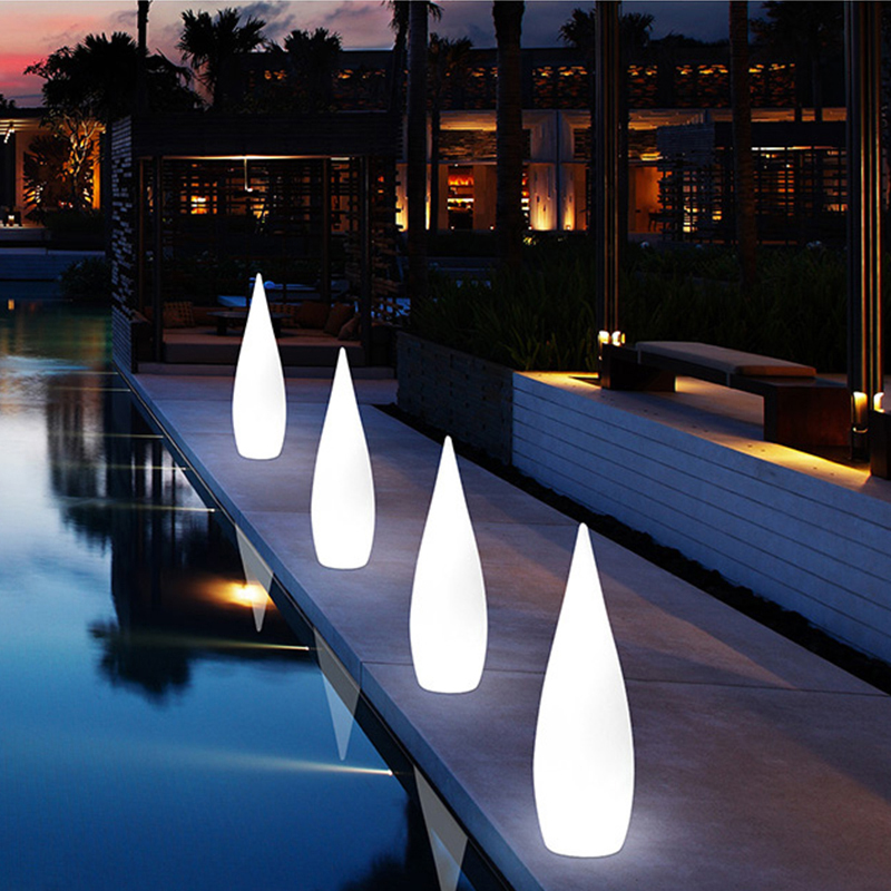 Trädgård uteplats däck simning pool dekoration modern ledning stående golvbelysning fjärr rgb färg byte LED -ljus golvlampa utomhusbelysning batteridriven vattentät laddningsbar